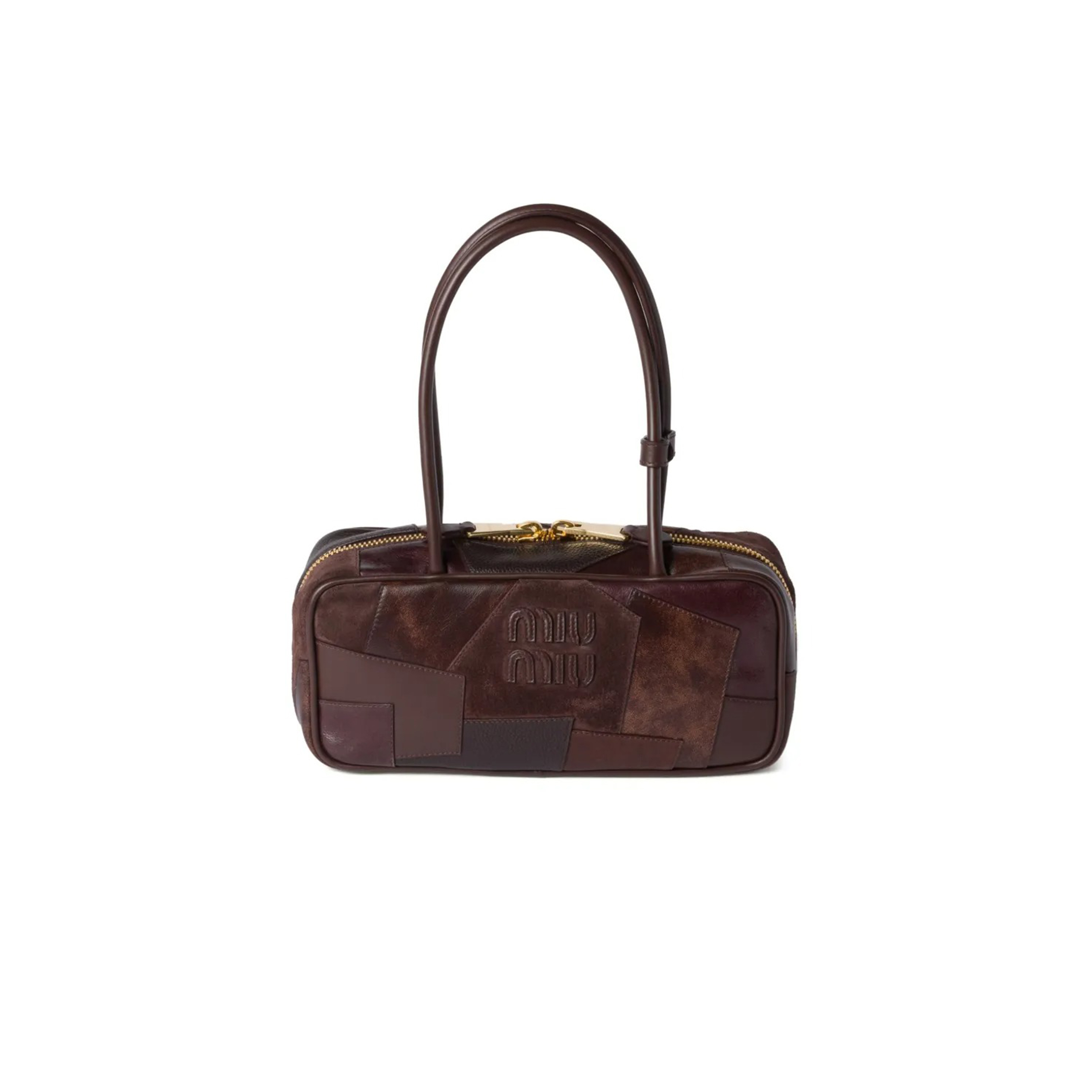 MIU MIU BEAU LEATHER PATCHWORK BAG 5BB173 (28*11.5*8cm)